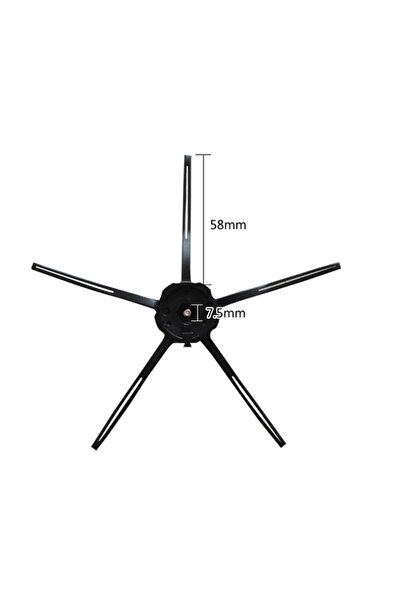 Popüler Συμβατό με Roborock S6 Maxv - Μαύρη πλαϊνή βούρτσα με 1 τεμάχιο