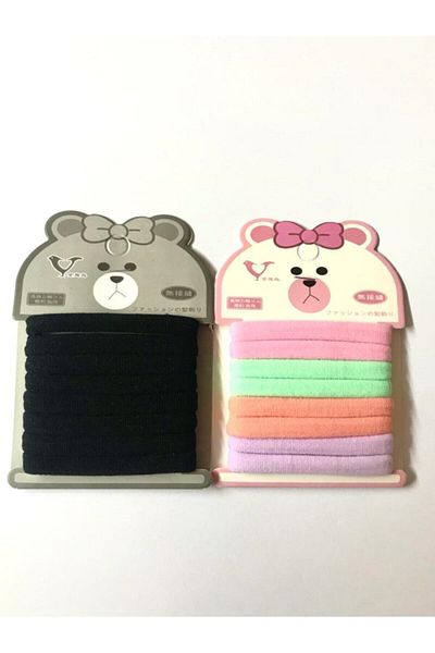 AKTUEL 16 Pieces Mixed Color Quality Towel Rubber Buckle