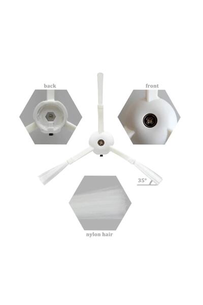 Popüler Συμβατό με Roborock S50/S55 - Συμβατό με 2 πλαϊνές βούρτσες