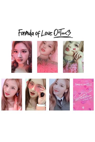 Kpop Dünyasi مجموعة بطاقات الألبوم "Formula Of Love" من توايس سانا