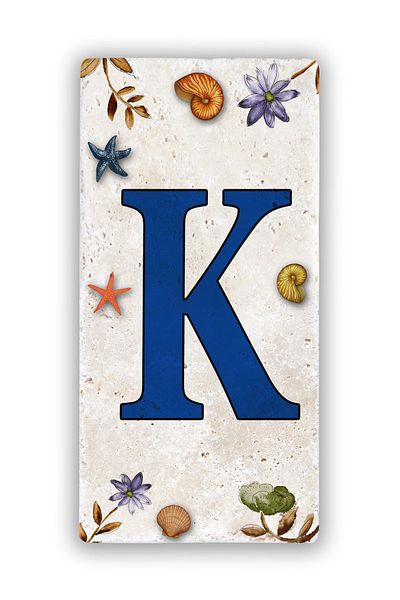 Oscar Stone Decor Φυσική πέτρα Αριθμός πόρτας Letter K