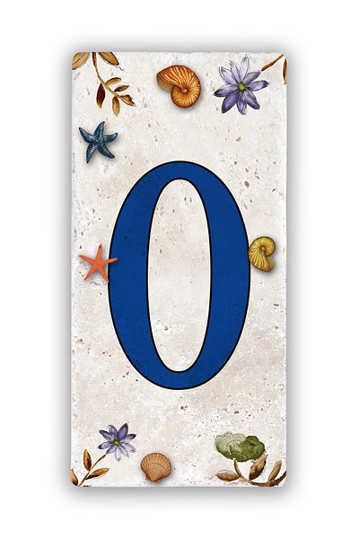 Oscar Stone Decor Φυσική Πέτρα Αριθμός Πόρτας Γράμμα Ο