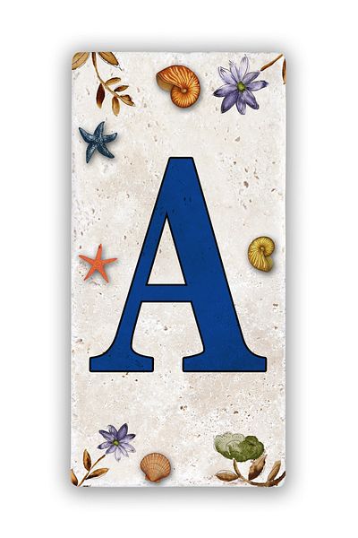 Oscar Stone Decor Φυσική Πέτρα Αριθμός Πόρτας Γράμμα Α