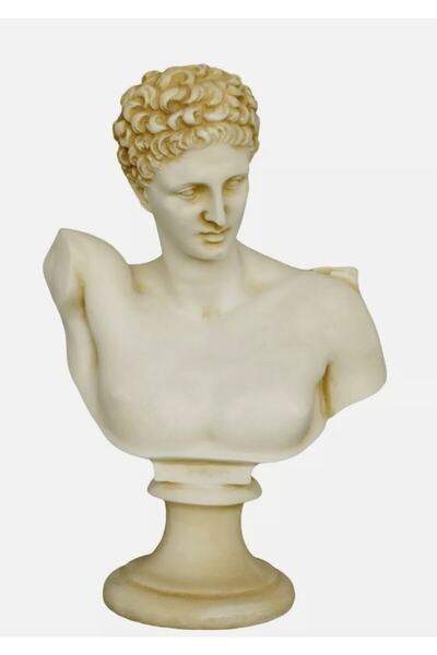 Dekoromi Tual Hobi Dekoratif Polyester Hermes Büst Heykel Biblo