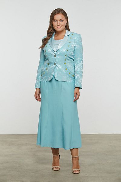 MİYORO Triple Large Size Set with Pattern and Bead Embroidery Detail