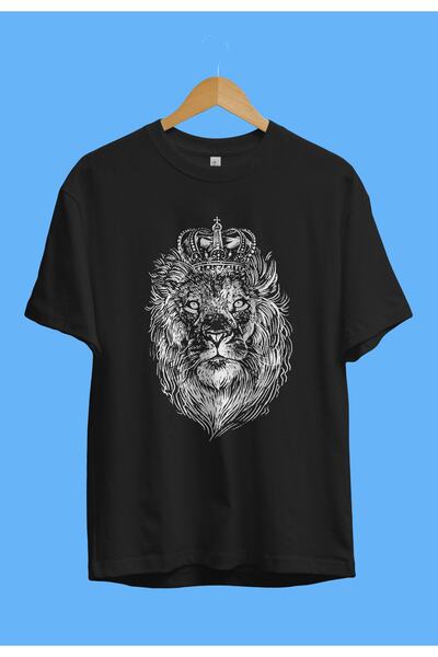 YQYQ Μπλουζάκι Unisex με σχέδιο με θέμα τον Λιοντάρι King of the Forest