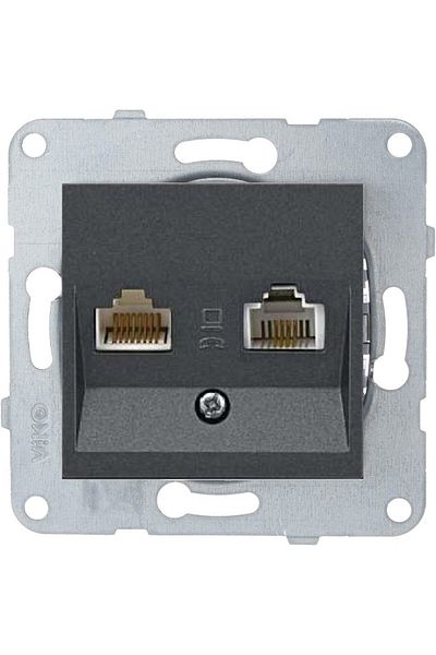 VİKO Artline Novella-trenda Smoked Data-numeris Phone Socket (cat3-cat6) - Frameless