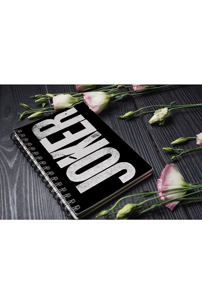Walldeco Copertă din lemn Joker MDF Notebook fără linii