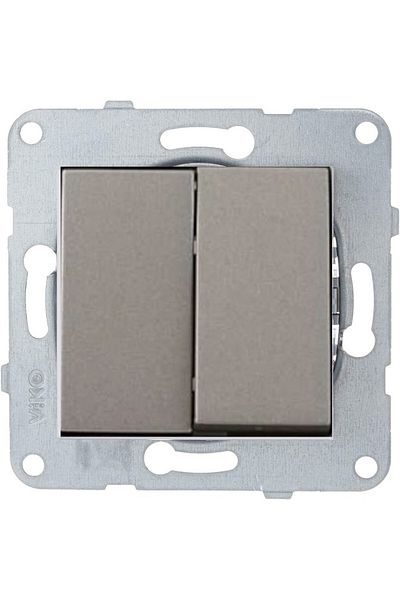 VİKO Artline Novella-trenda Anthracite Double Switch Commutator - Frameless