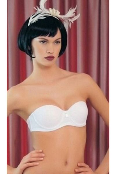 Yeni İnci Σουτιέν 6600 Model Empty Cup Underwire White Strable
