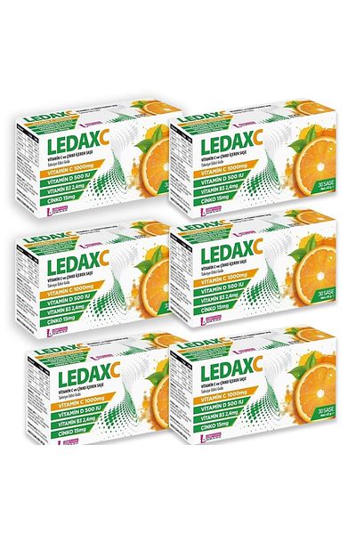 LedaPharma Ledaxc 30 Sachets with Vitamin C and Zinc 6 Pieces