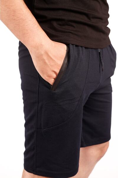 nacar çarşı Ανδρικό χτενισμένο βαμβακερό σορτς Normal Comfortable Fit με ελασ...