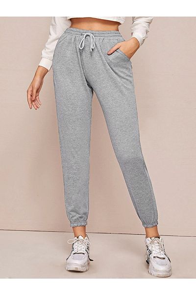 DAXİS Sportwear Company Γκρι φούτερ με ελαστικό πόδι-