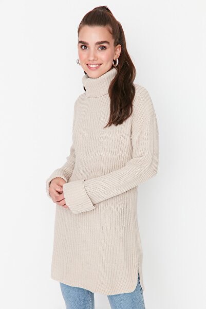 Trendyol Modest Pullover - Beige - Relaxed
