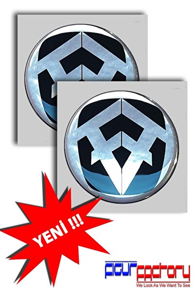 FigurFactory Fiat Yan Uyumlu Metalize Damla Kabartma Logo 2 Adet