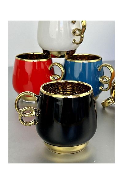 ACAR Angel Lux Porcelain Gilded Mug Black