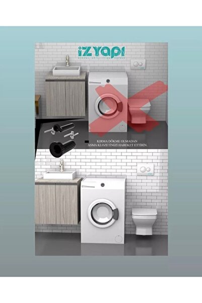 İZYAPI Gömme Rezervuar Kada Seti (25 MM EKSANTRİK KAÇIK SET)-klozet Ayarlama (YÜKSELTME/YANA KAYDIRMA) Seti