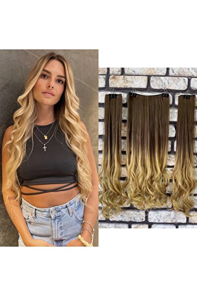 Fenomen Peruk Yarımay+2 Πλαϊνές λαβίδες Ombreli με κυματιστό σχέδιο -75 εκ.