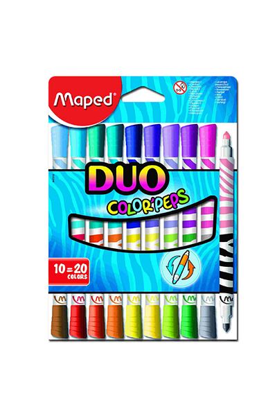 Maped 847010   Colorpeps Duo - Pack of 10 Felted Pens