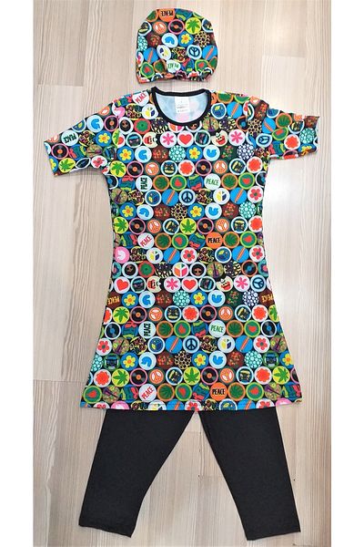 lazella Half Sleeve Kids Pool Swimsuit