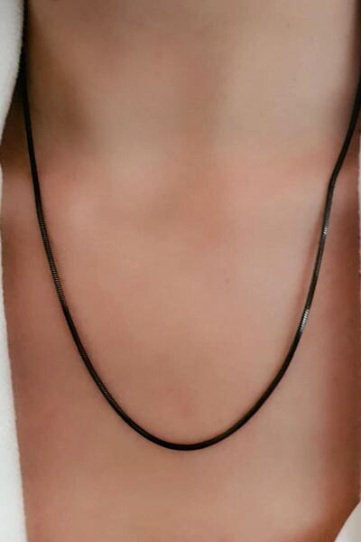 UBUH SHOP Italyan Ezme Zincir Unisex Paslanmaz Çelik Kolye