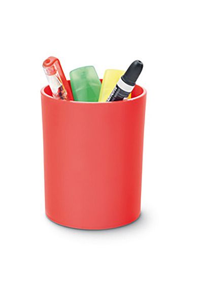 Mas 495 Crystal Pen Holder Cylindrical Red