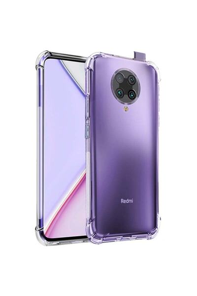 KZY İletişim Xiaomi Poco F2 Pro Uyumlu Kapak Şeffaf Airbag Antishock Köşe Kor...