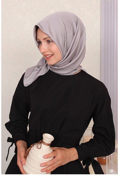 Afilva Γυναικείο μεταξωτό σπίτι Twill κασκόλ Γκρι