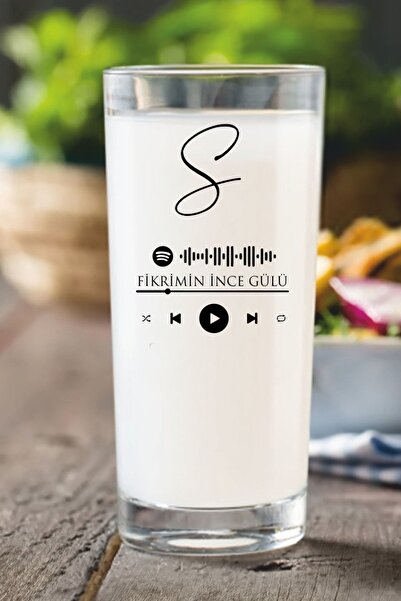 Tasarici كوب راكي قابل للغسل في الغسالة مع حرف S Spotify Barcode