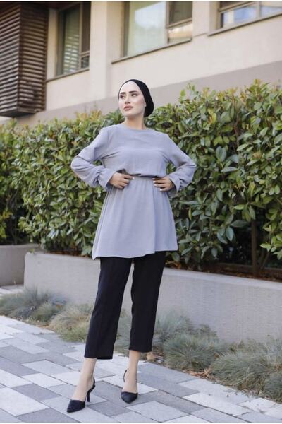 modasindoma Жіноча туніка з деталями на талії Ayrobin