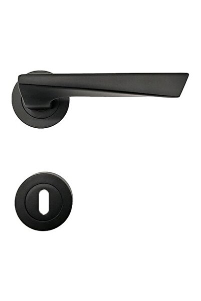 İSTANBUL DOOR HANDLES Matte Black Rosette Pyramid Room - Door Handle (Tk)