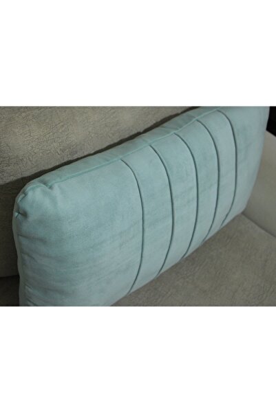 AYPETEKS Su Yeşili Kadife Meri Model / Sırt Minderi / Koltuk Kırlenti / Kanepe Kırlent Kılıfı