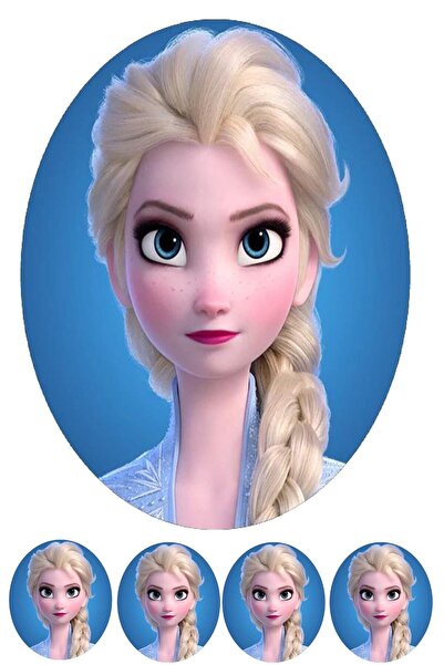 hediyehobihersey Elsa Resimli Yenilebilir Şeker Kağıt Pasta Ve Kurabiye Baskısı