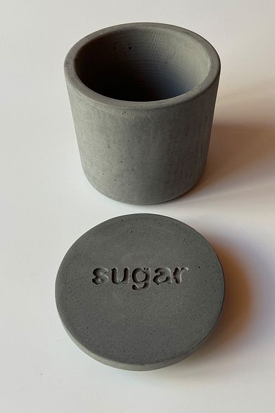 sin istanbul Concrete Sugar Bowl with Lid Anthracite