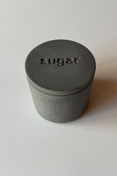 sin istanbul Concrete Sugar Bowl with Lid Anthracite
