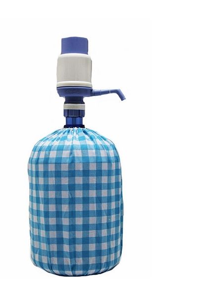Çizgikare Turquoise Checkered Bottle Case