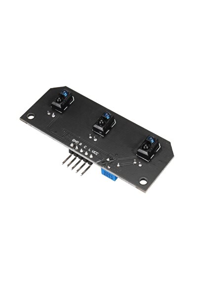 Robo90 Tcrt5000 3'lü Kızılötesi Sensör Kartı - Çizgi Izleyen - Potlu