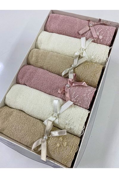 AYHANHOME Комплект от 6 подаръчни кухненски кърпи с кадифена панделка 30x50 Dowry