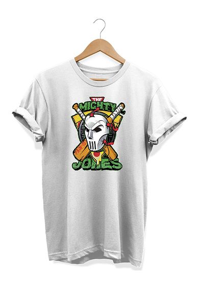 remonz Μπλουζάκι Ninja Turtles Casey Jones με στάμπα 100% βαμβακερό μπλουζάκι μεγάλου μεγέθους 6
