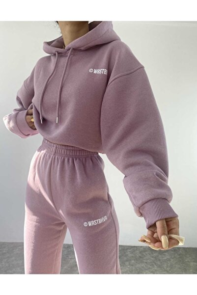 Machetta Kadın Wrst Baskılı Lila Eşofman Takımı