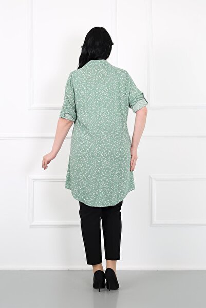 By Alba Collection Жіноча туніка великого розміру з бавовняного віскозу з квітковим принтом