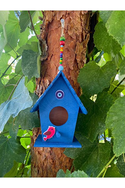 yağmur sanat Kuş Yuvalık Ahşap Kuş Yuvası Dekoratif -kuş Evi