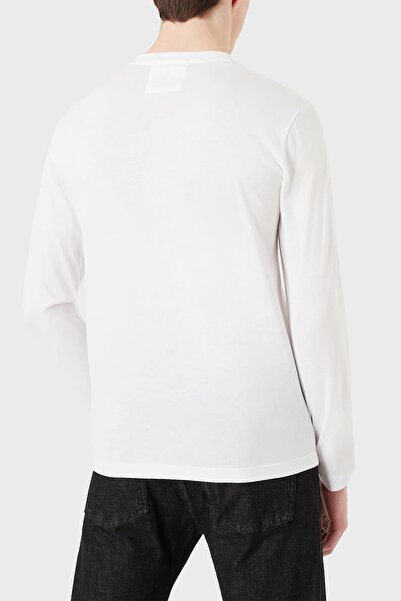 Emporio Armani Με λογότυπο Slim Fit Crew λαιμόκοψη μακρυμάνικο βαμβακερό μπλουζάκι Ανδρικό μπλουζάκι 8n1tn8 1jpzz 0