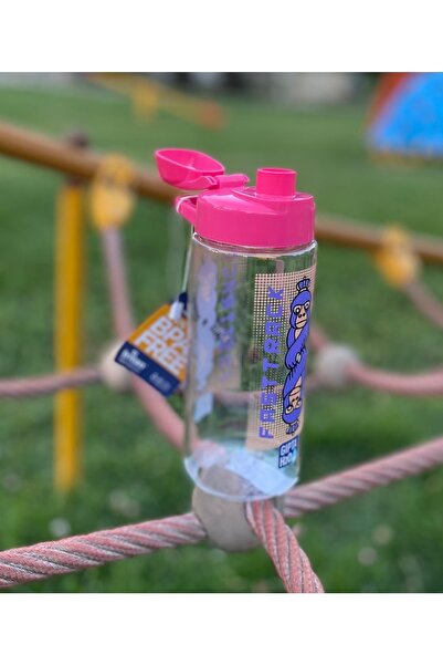 Gıpta Fast Track Tritan Patterned Flask with Straw 500 Cc Pink