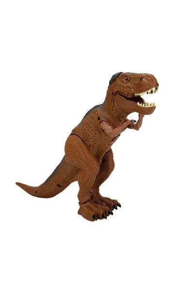 Sunman Sesli Ve Işıklı Pilli Uzaktan Kumandalı Ağzından Buhar Çıkartan Oyuncak Dinazor Dinozor 25 Cm