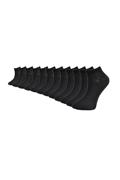 TUĞBABABY 1. Ποιοτικές 12 τεμάχια Unisex Μαύρες κάλτσες στον αστράγαλο