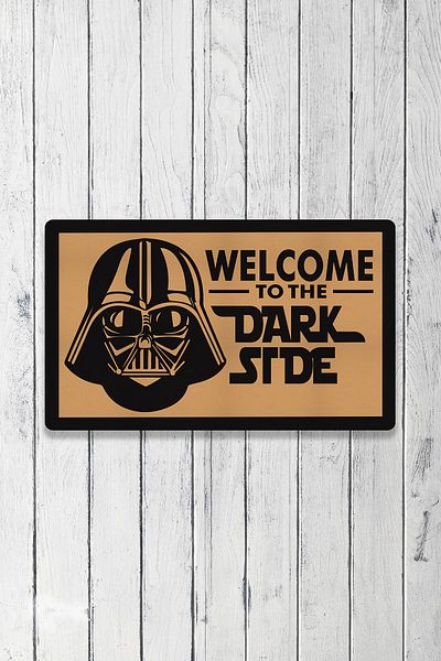 Vagonik Darth Vader Patterned Digital Printed 50x70cm Decorative Multi-Purpose Indoor and Outdoor Door Mat