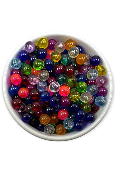 MİR 8 Mm Deliksiz Kabak Boncuğu Su Kabağı Boncuğu Karışık Renk (250 Gr - 975 ...