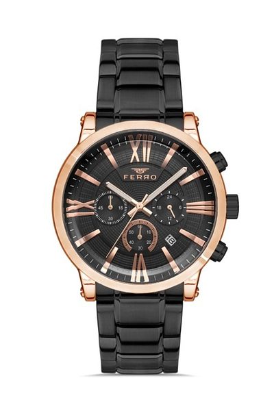 FERRO Black Steel Cord Men's Wristwatch Fm3695a-r Fm3695a-r