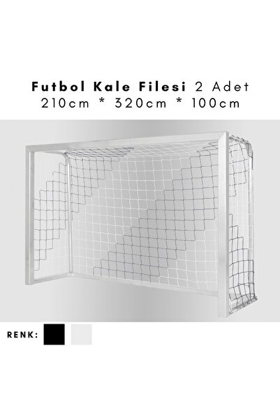 ÖZBEK Futbol Kale Filesi - Halı Saha Kale Ağı 210 * 320 * 100cm (2 Adet File)